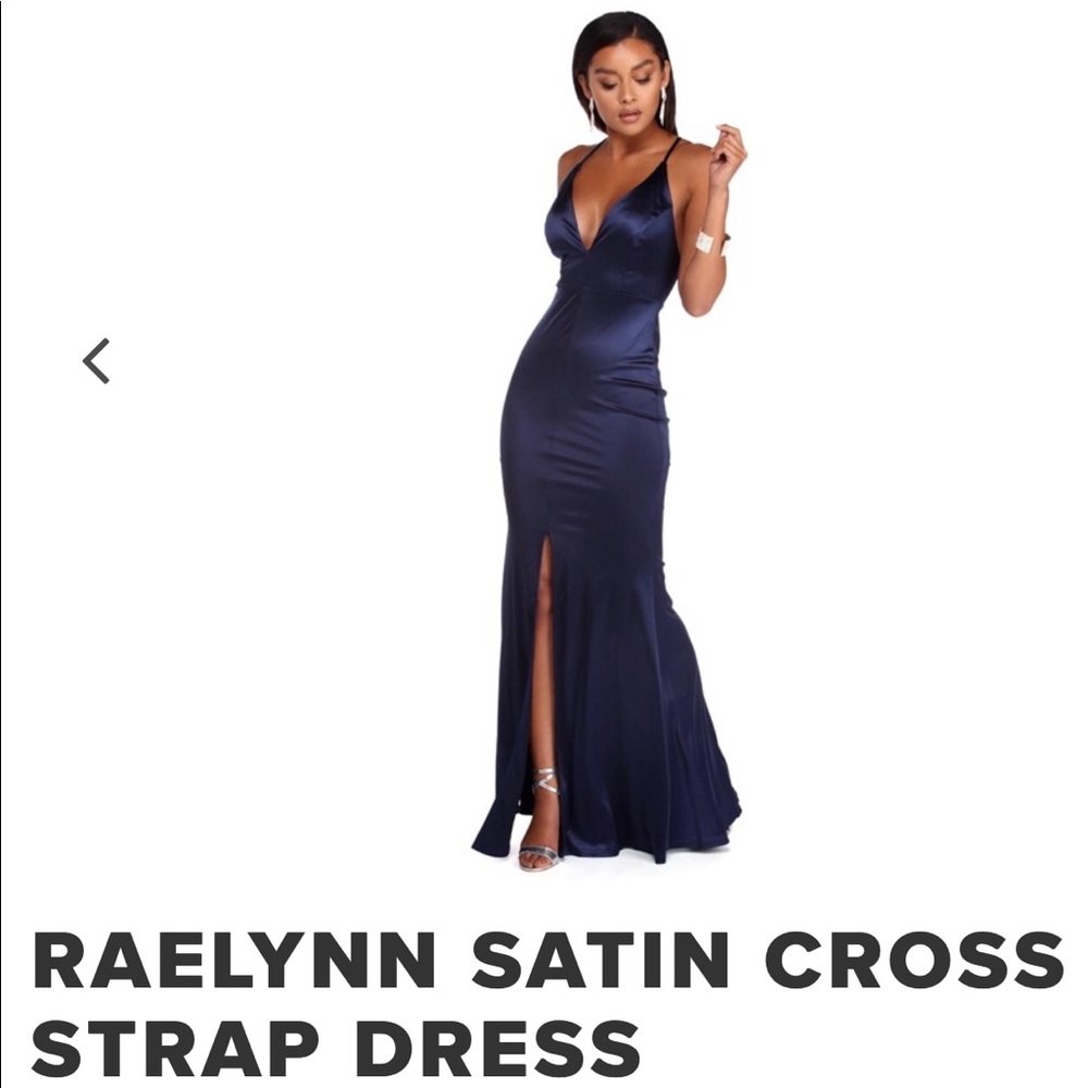 Blue satin dress GREAT CONDITION